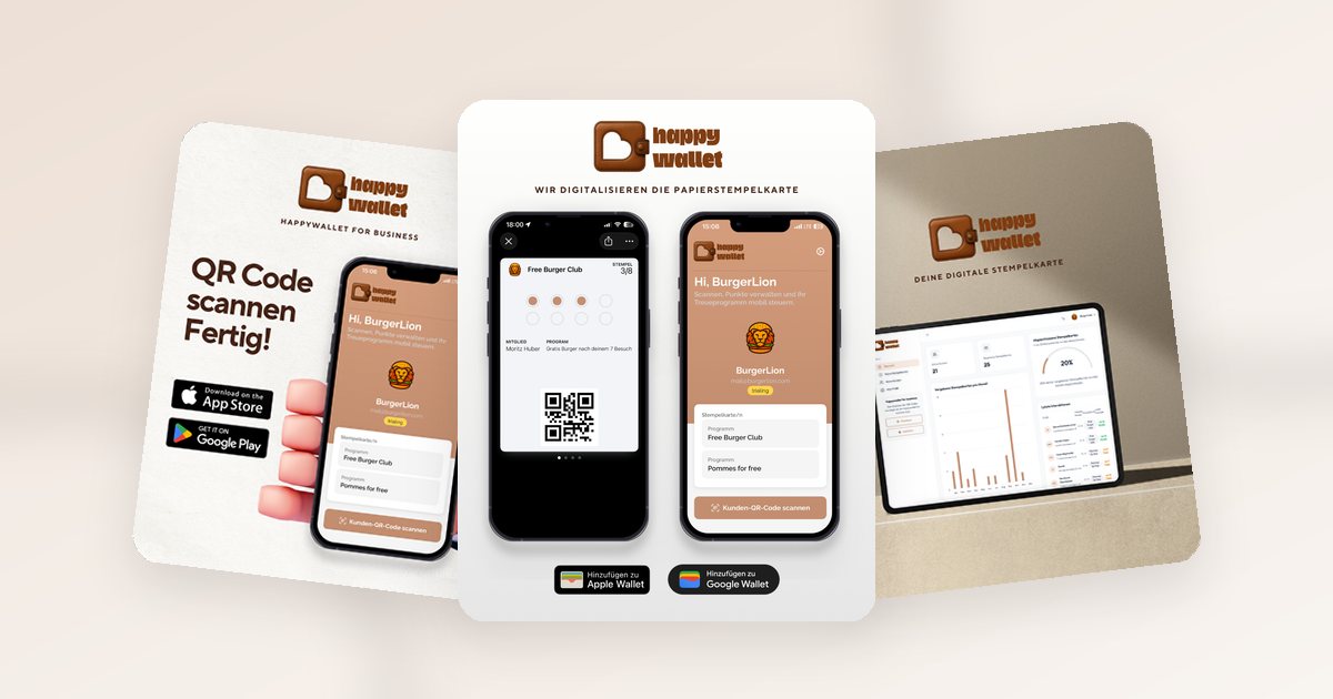 happywallet Saisonkarte und Hauptkarte parallel im Wallet und in der Business-App verwaltet