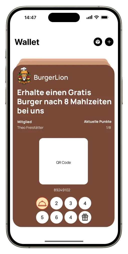 Digitale Stempelkarte im Apple Wallet